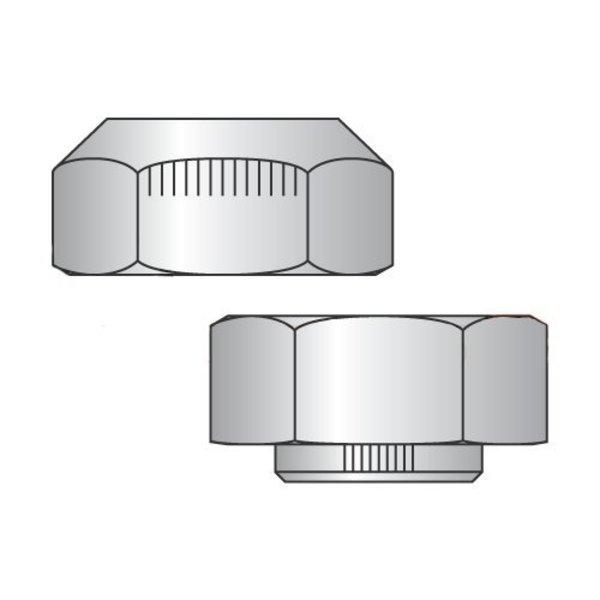 Newport Fasteners Lock Nut, 5/16"-24, Steel, Grade C, Cadmium Plated, 0.32 in Ht, 1000 PK 199696